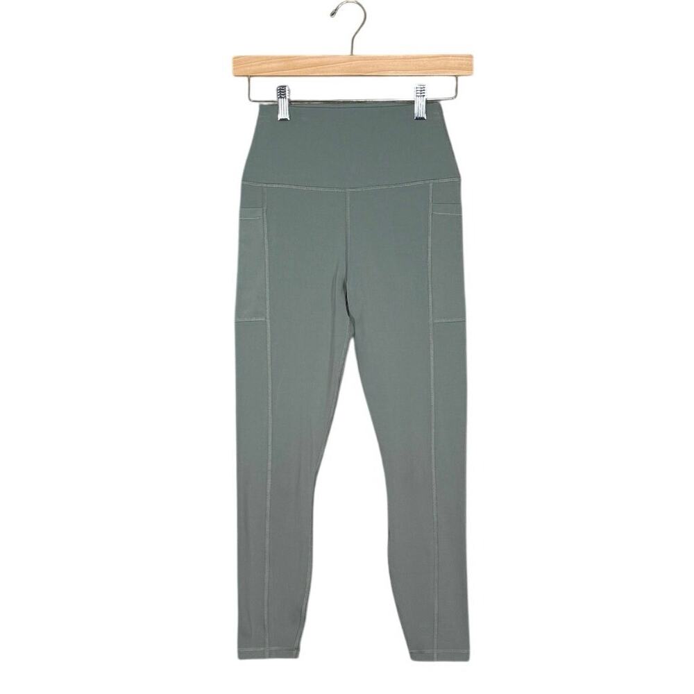 Spiritual Gangster High Rise Green Leggings w/ Pockets Yoga Pilates Small